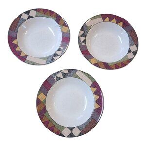 Mikasa Studio Nova Palm Desert Y 2216 Soup Bowl 8.25" Set Of 3 Ovenware